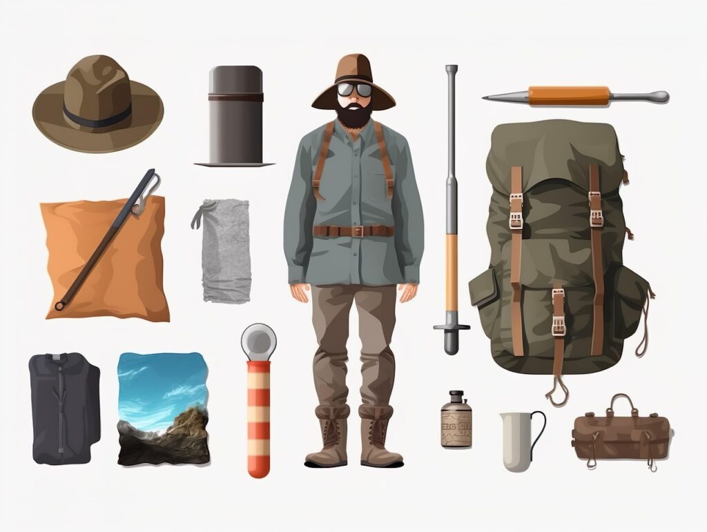 Camping Equipment Illustration